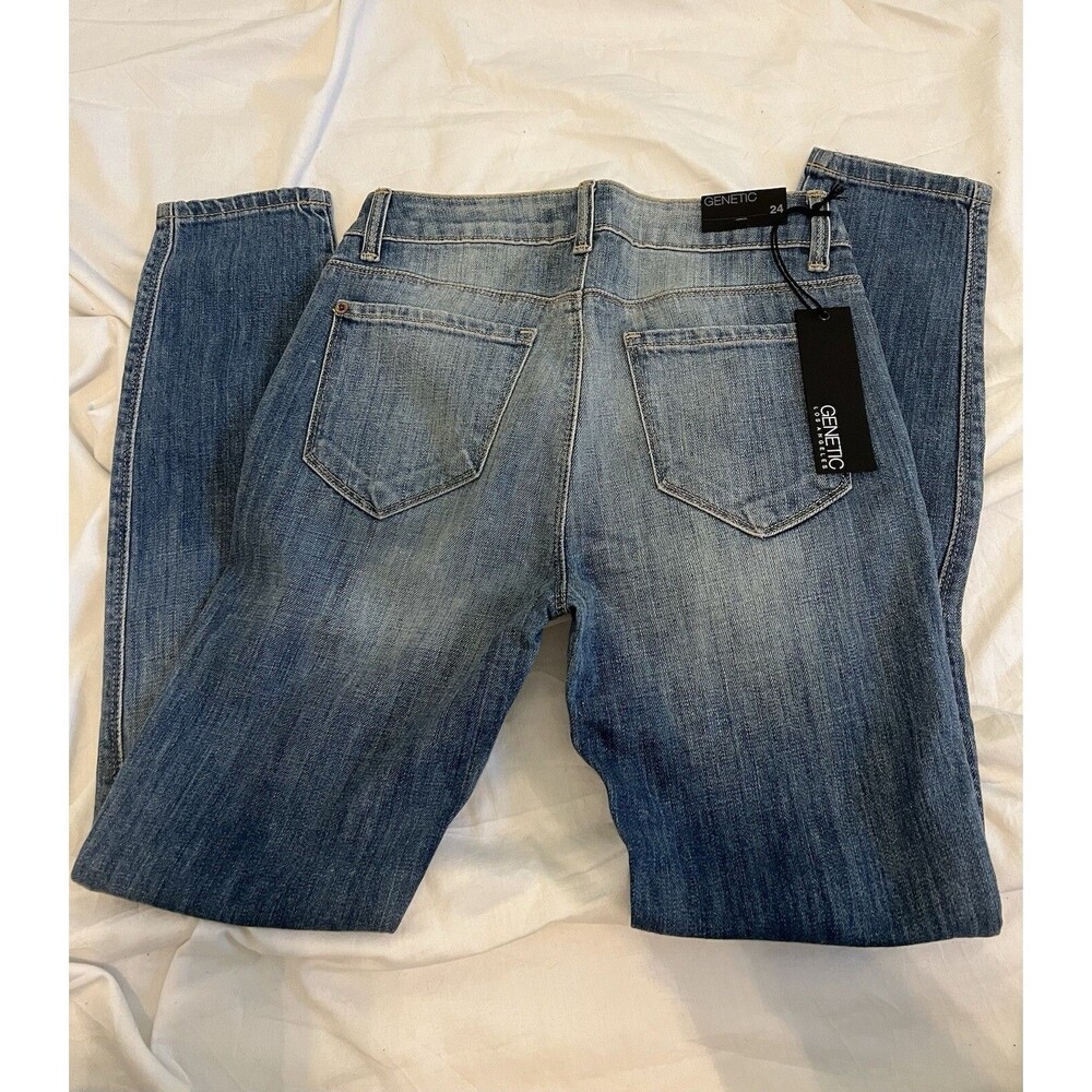 Genetic Los Angeles W11932A Distressed Women’s Jeans 24 Pants Denim - Picture 3 of 5